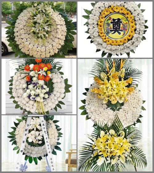 广东江门市恩平市横陂镇白庙村花圈速递